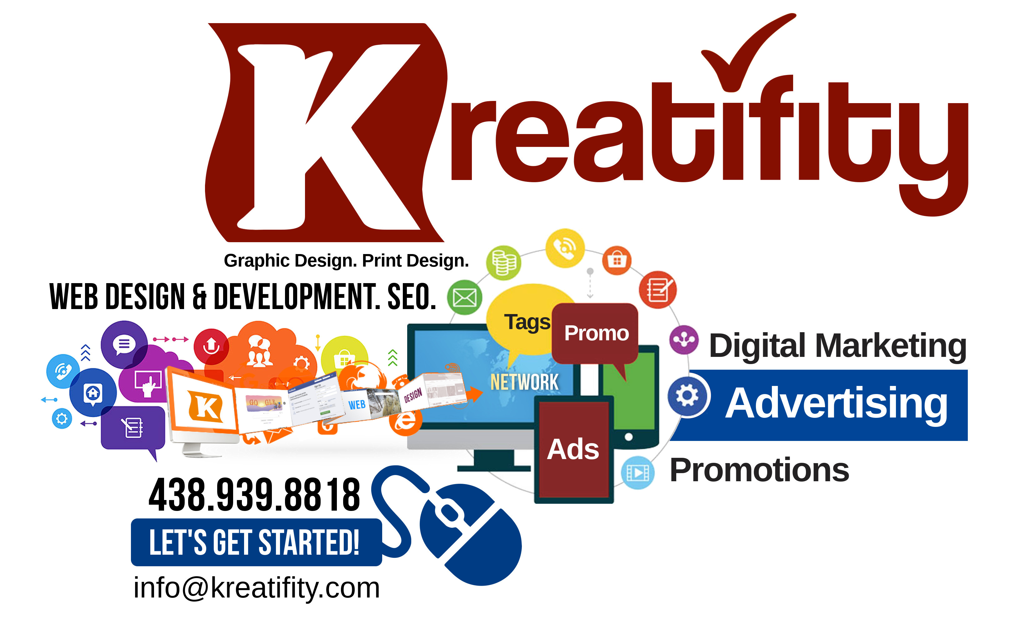 Web Site & Print Design, Affordable Internet Marketing Services by KREATIFITY MARKETING